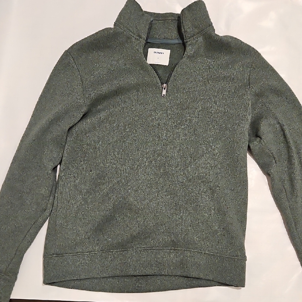Old Navy Olive Quarter Zip Sweater for Men